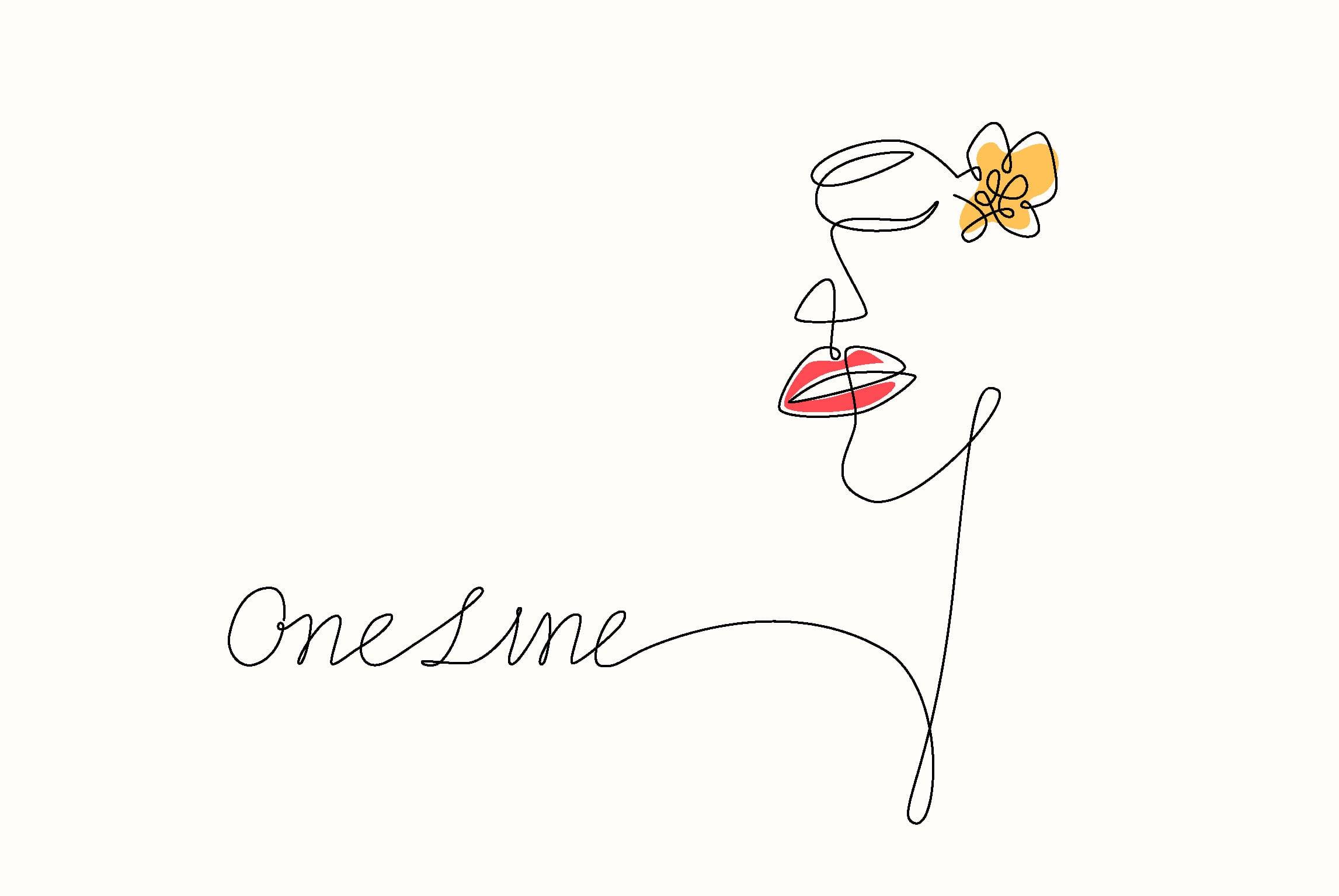 I will draw one continuous line art style