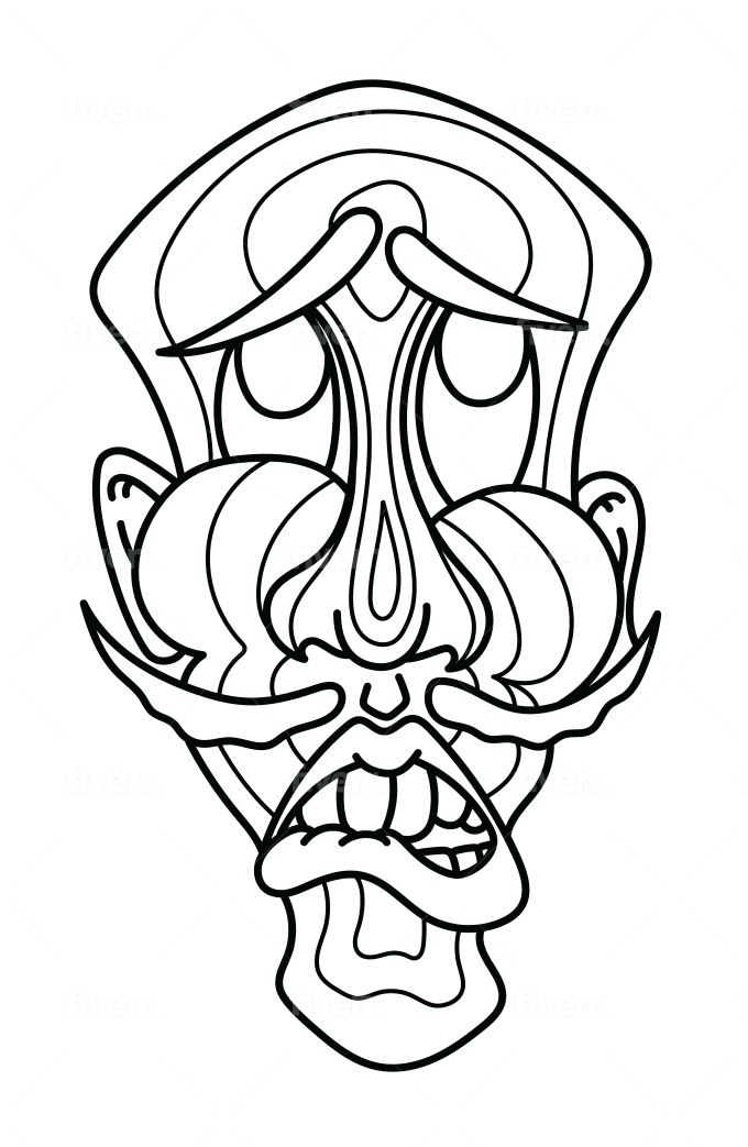 I will create an high detailed black and white line art