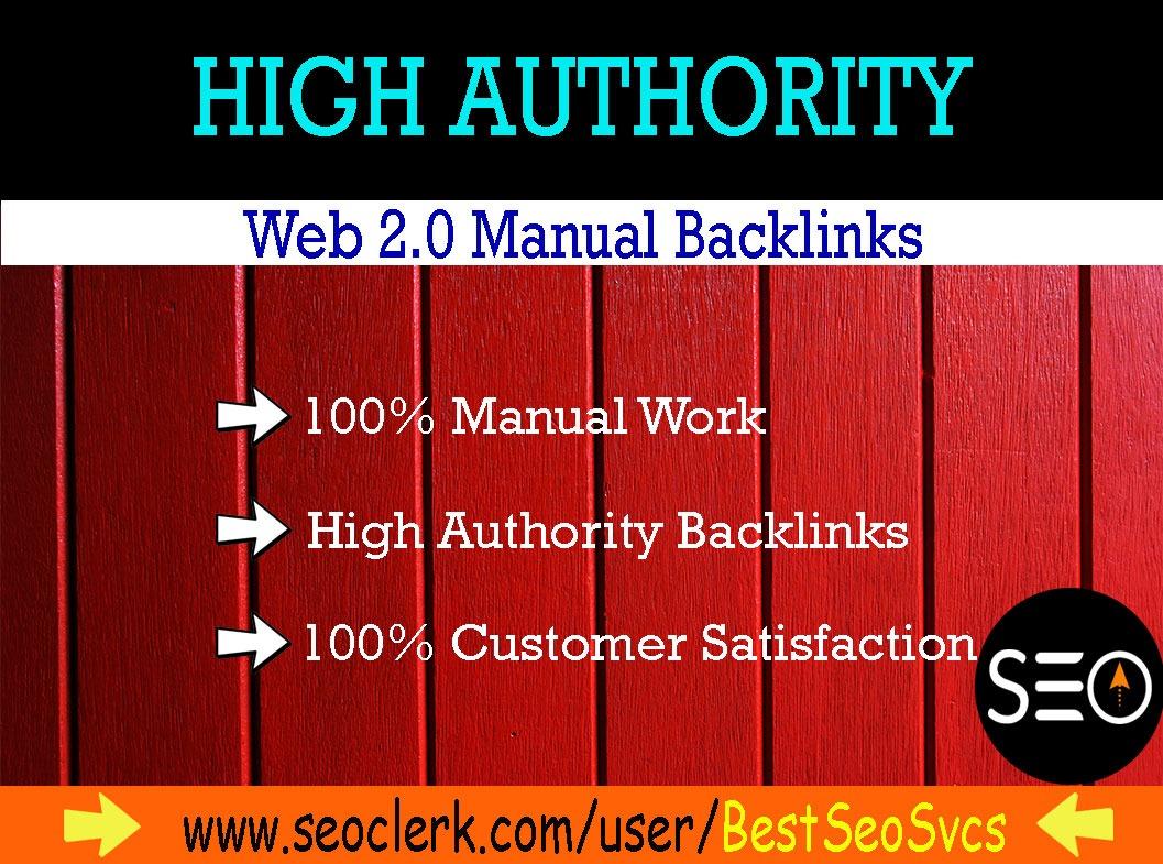 I will build high authority super web 2 0 backlinks