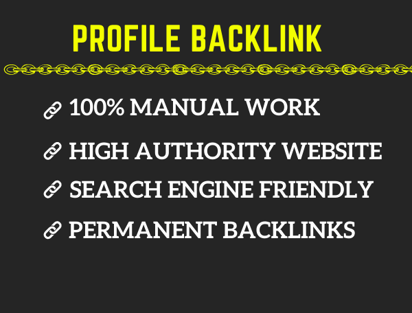 Live 20 Profile Backlink High Authority Permanent Link building manual unique
