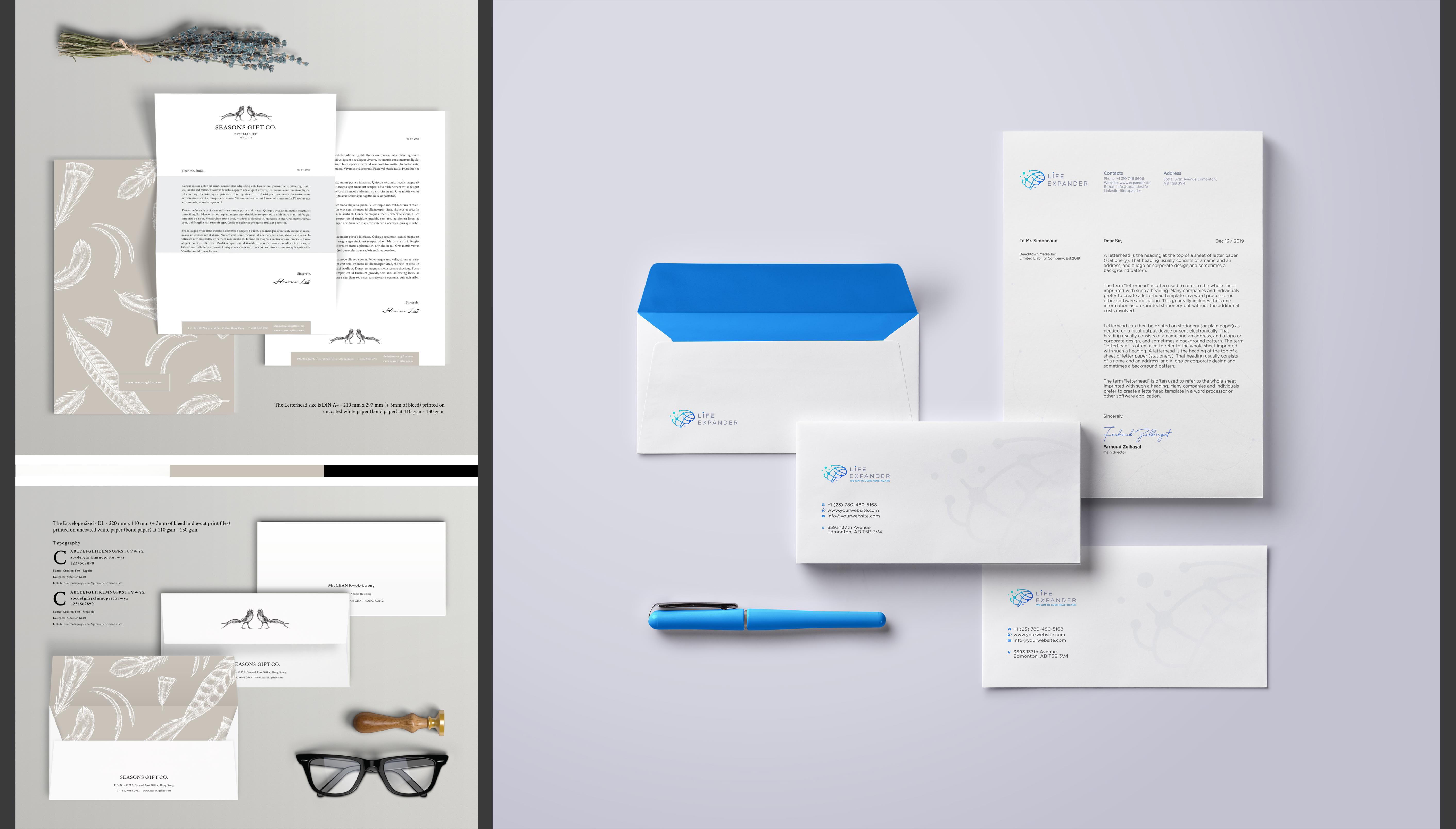 I will design business card, letterhead, and stationery item
