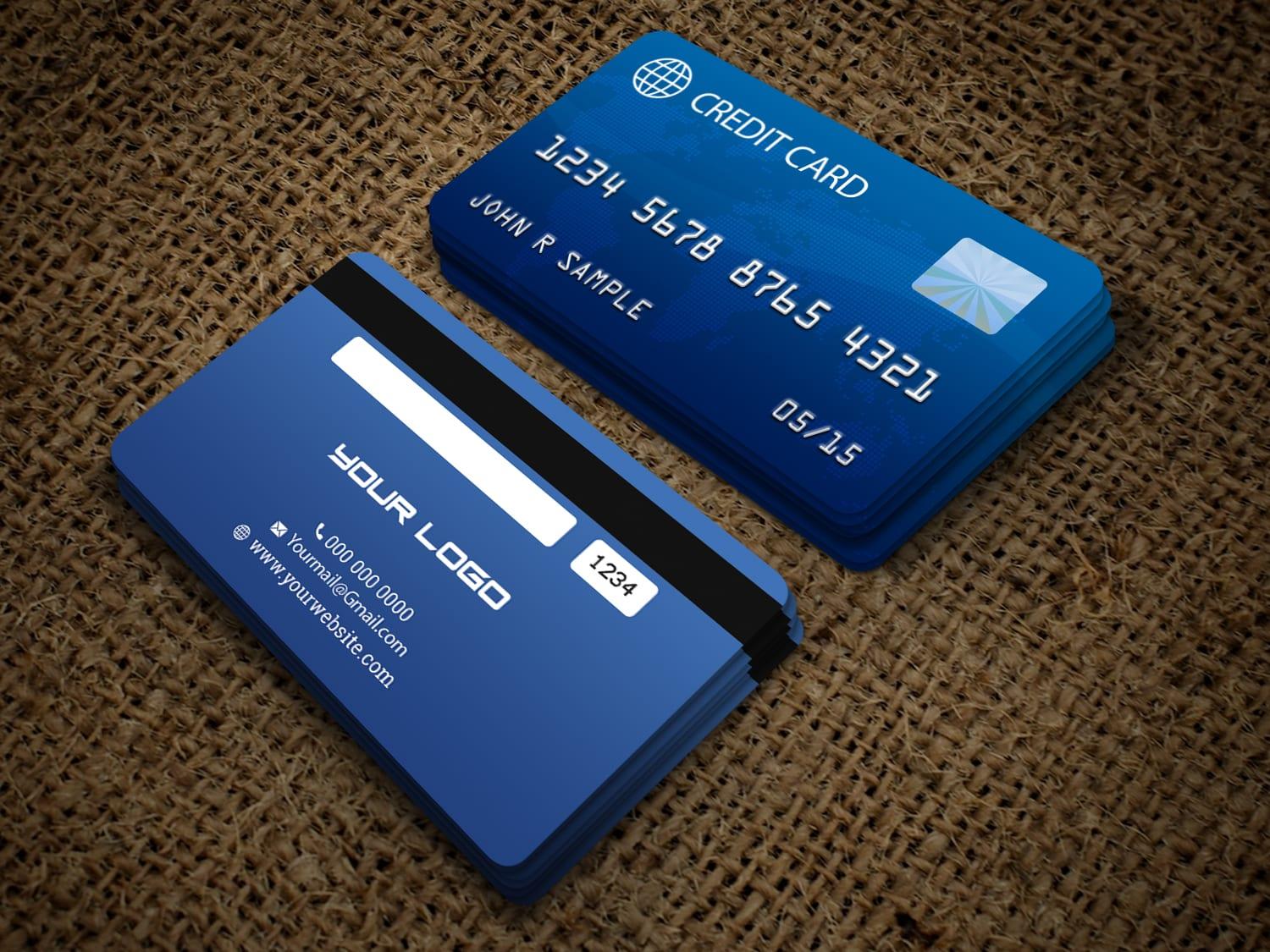 I will do credit card style business card design