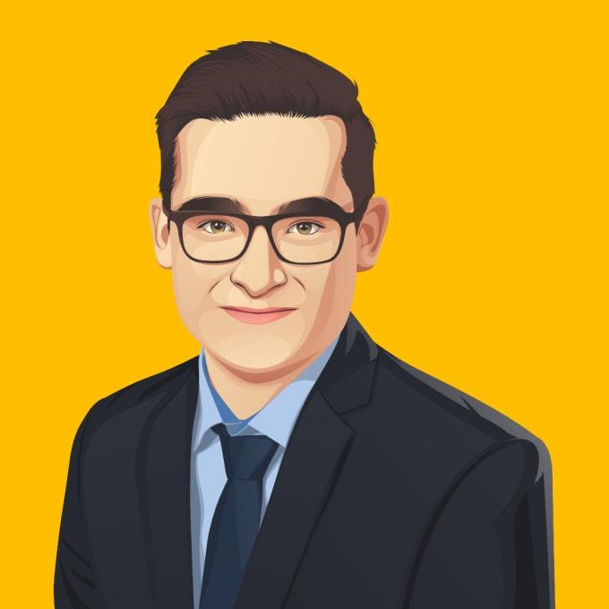 I will draw vector portrait from your photo