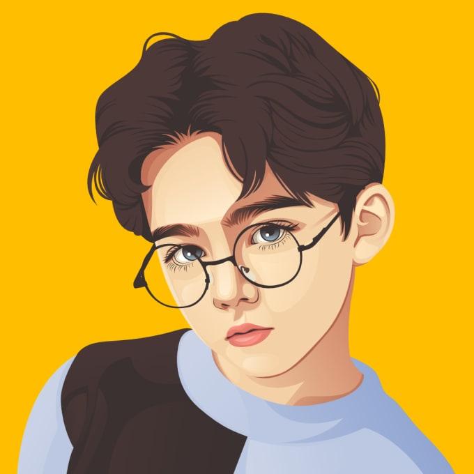 I will draw vector portrait from your photo