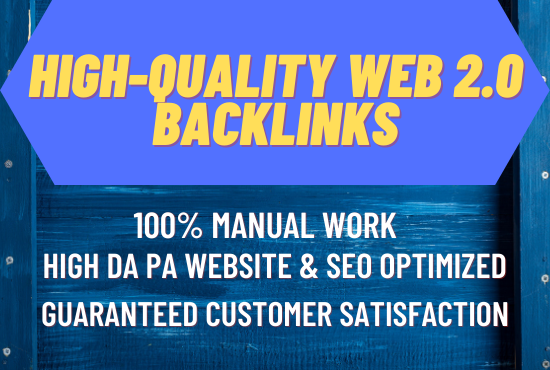 Create 50 High Quality Web 2.0 Profile Backlinks for Homepage SEO
