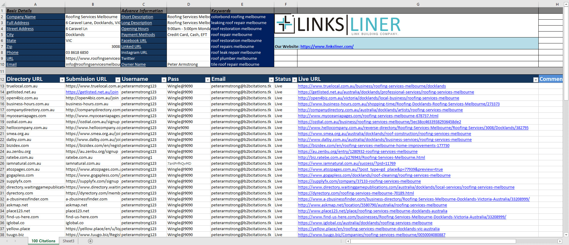 I will do 100 high quality aus local citations