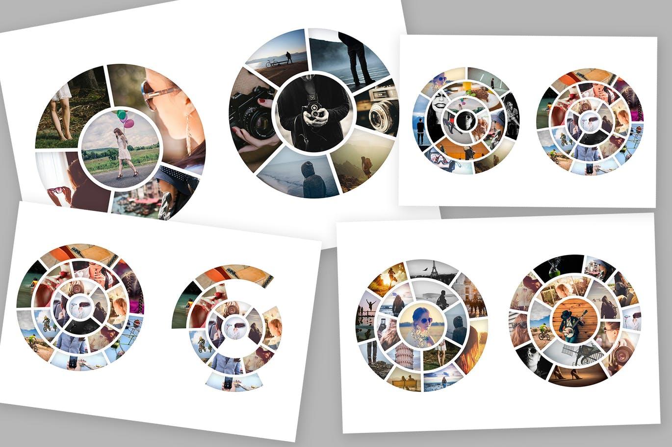 Circular Photo Template for Photoshop