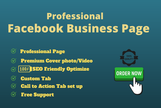 I will create and setup SEO optimize unique Facebook Business page