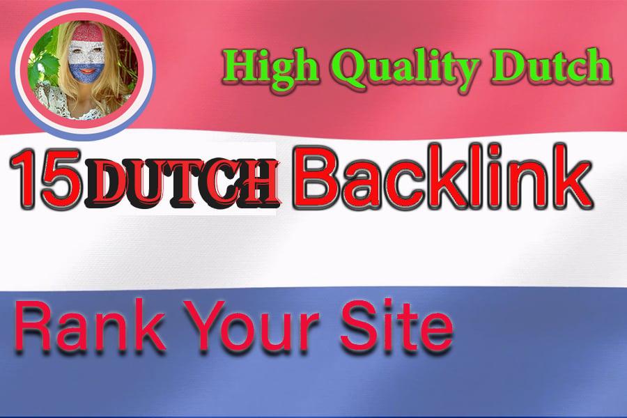 I will Do 15 DA90+ high authority Dofollow Dutch nl domain Contextual seo backlinks