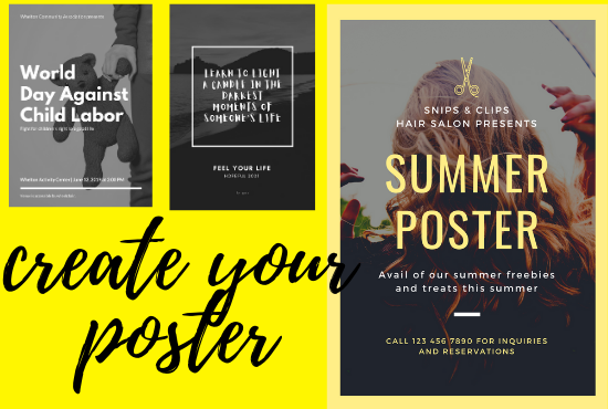 I will make unique and colorful posters