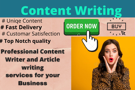 I will do High quality Seo friendly content and Blog,product, article,writing for your business