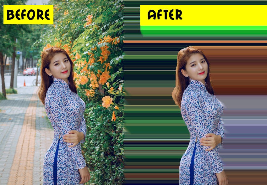 I will remove background from images.