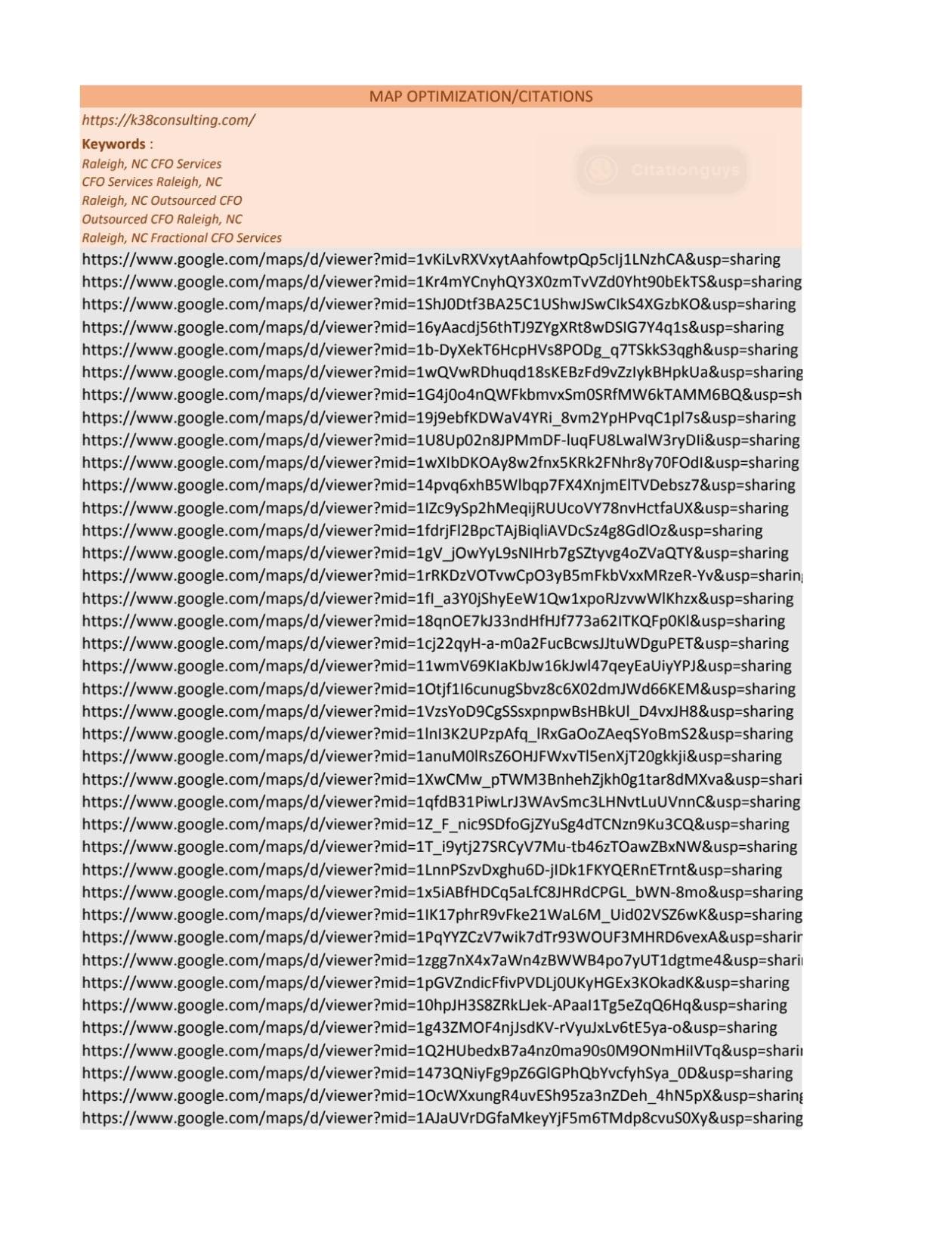 I will create 45, 250 map citations for google local page and website business listing