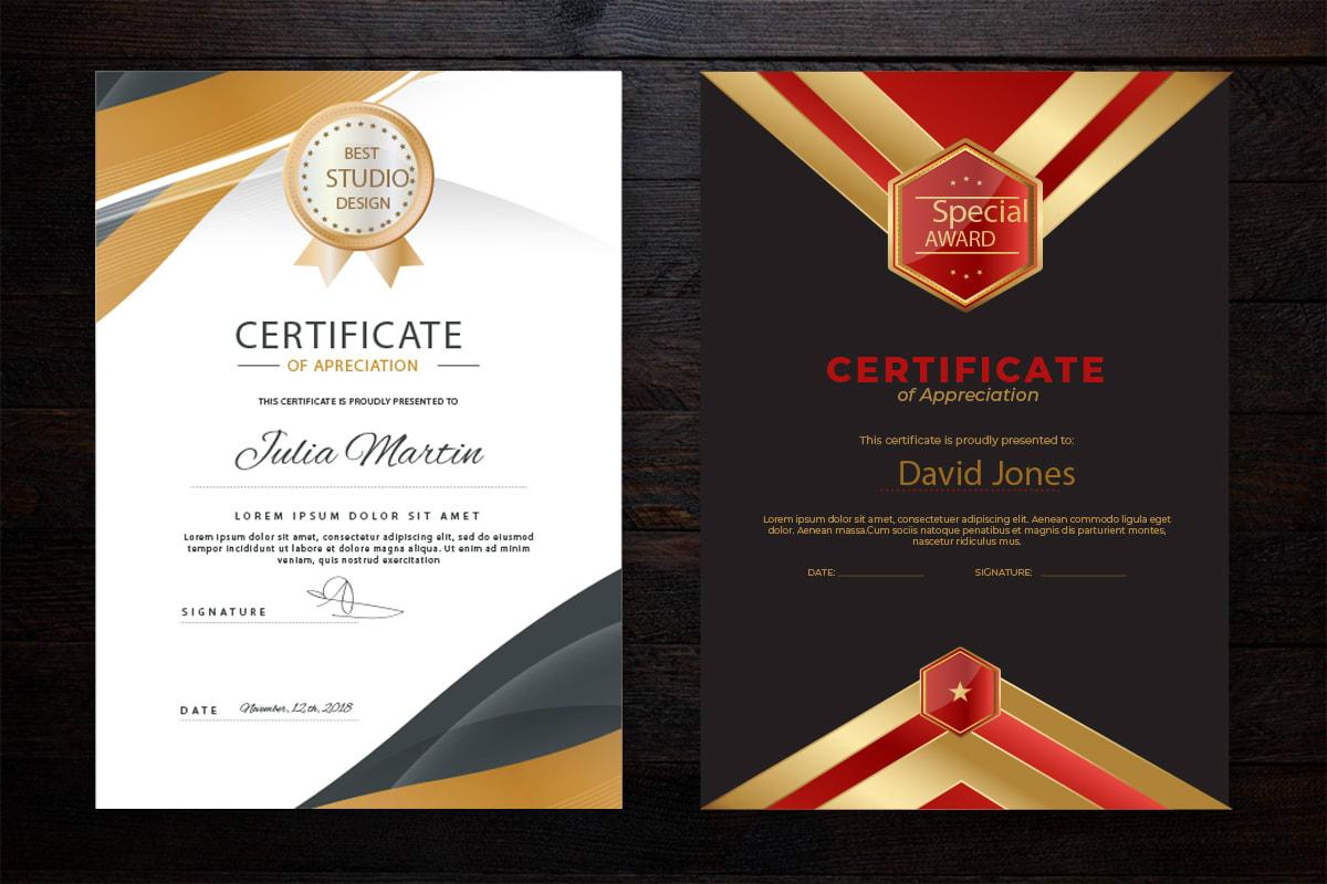 I will do professional certificate design