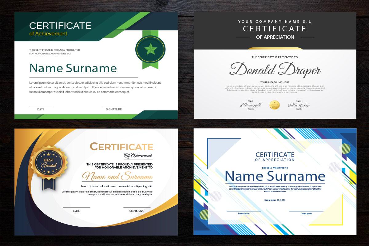 I will do professional certificate design