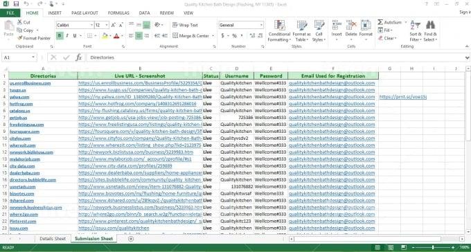 I will do local citations and directory submission