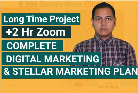 I will do complete digital marketing and stellar marketing plan