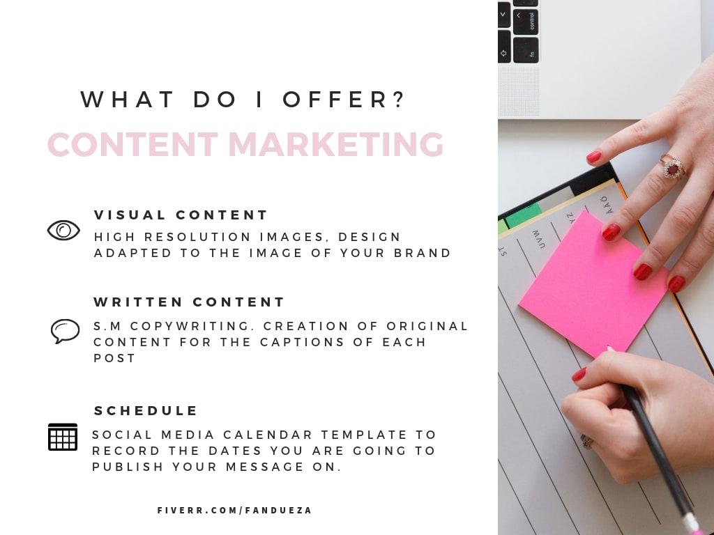 I will be content marketing manager for instagram 