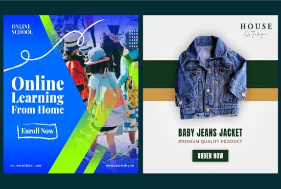 I will design creative web banners, social media banner and post