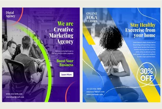 I will design creative web banners, social media banner and post