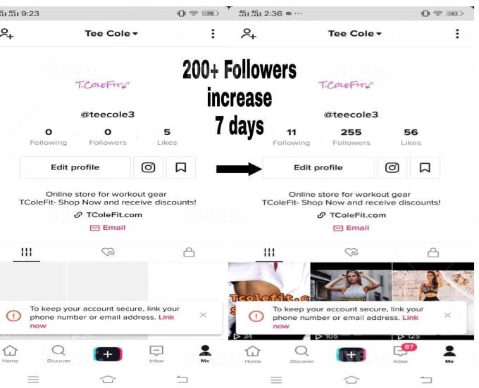 I will grow your Tik Tok account organically for 7 days