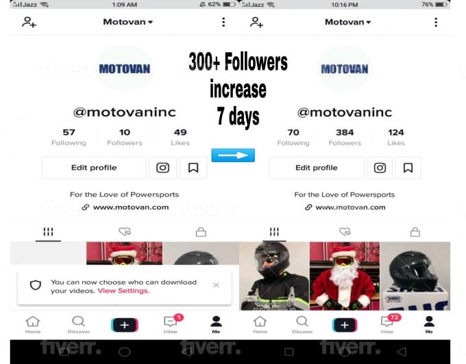 I will grow your Tik Tok account organically for 7 days