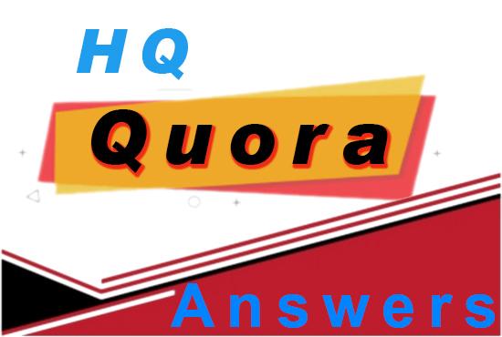 I will provide 5 High Quality Quora answers and URL