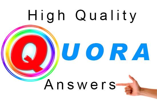 I will provide 5 High Quality Quora answers and URL