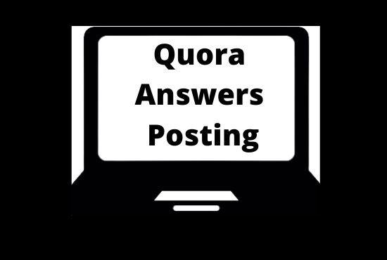 I will give you 20 distinctive Quora answer with backlink