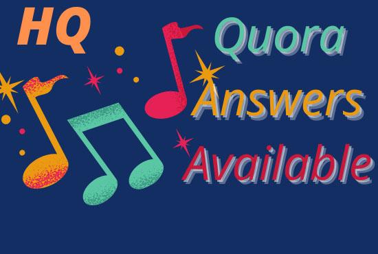 Provide 5 prime quality of Quora Answers with keyword & universal resource locator