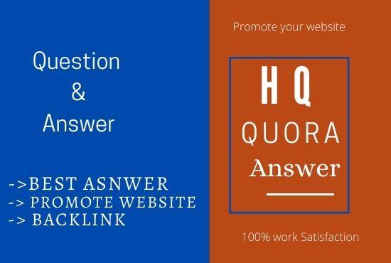 i will answer 5 question in quora