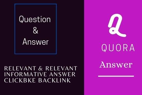 I will answer 15 relevant question in quora 