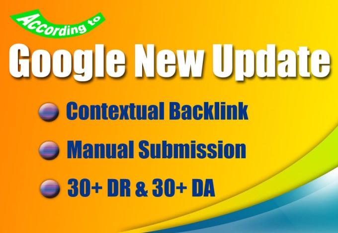 I will do create high authority manual dofollow contextual backlinks