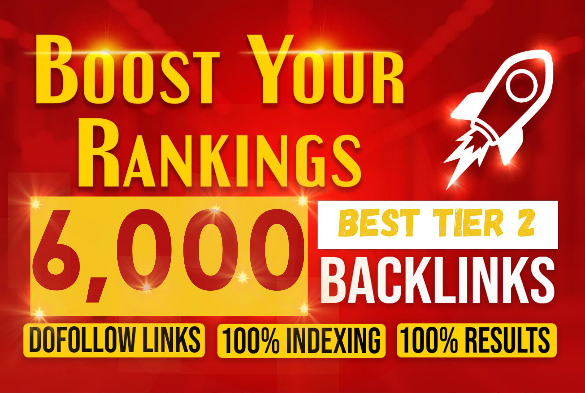 I will provide 6000 tier 2 contextual dofollow backlinks