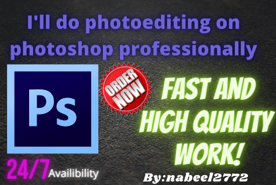 I will do photoediting on photoshop professionally