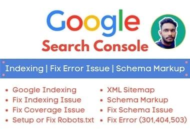 Fix Google Search Console Errors, Indexing, Robots txt, XML Sitemap, Schema Errors