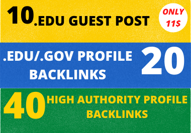 I Will Create 10 Edu Guest Post+40 Pr9+20 Edu/Gov High-Quality Dofollow Backlinks For Rank Your Page