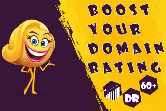 I will increase domain rating ahrefs domain authority DR 50 with dofollow backlinks