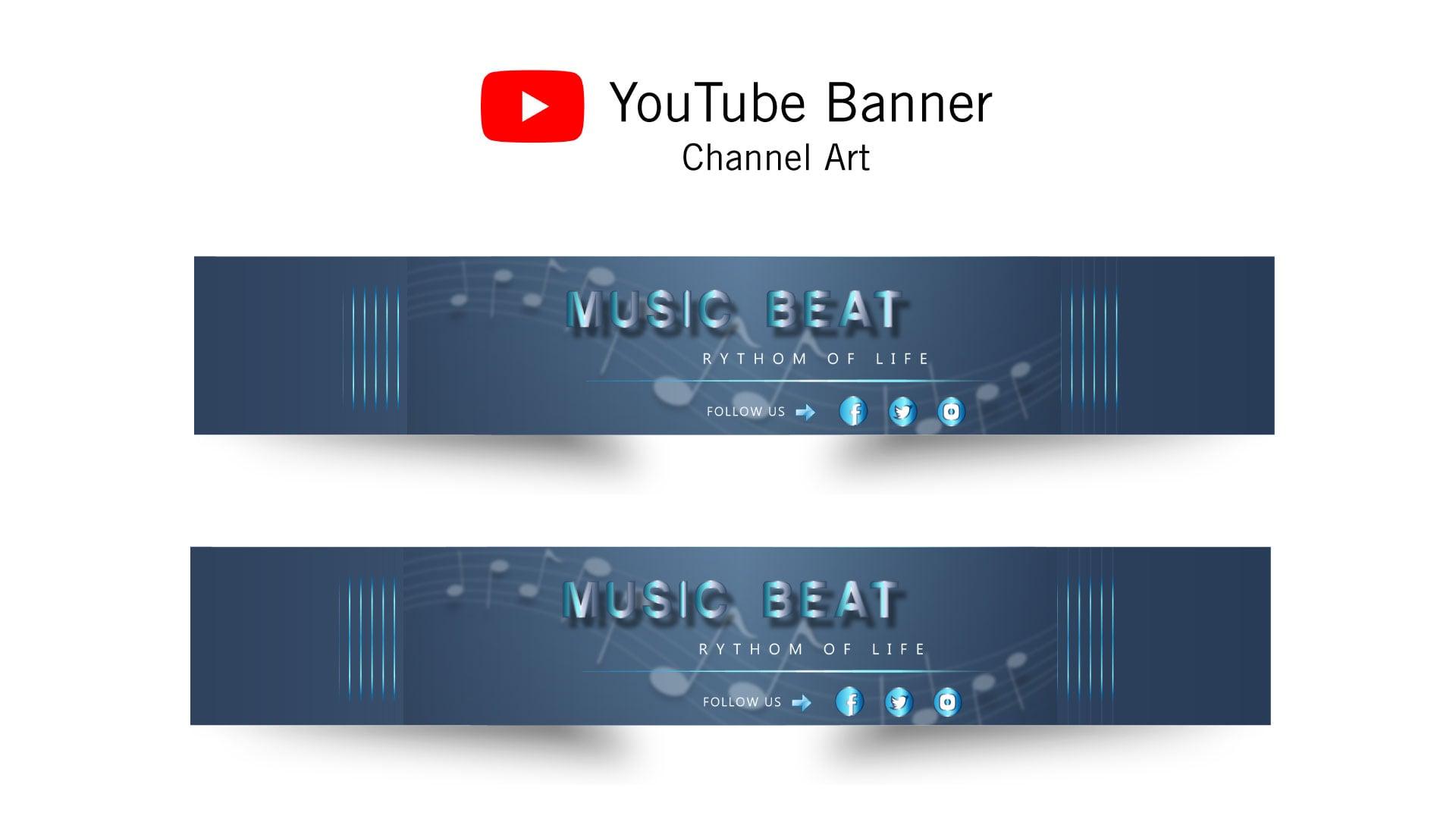 I'll create eye catchy youtube banner within 24 hour