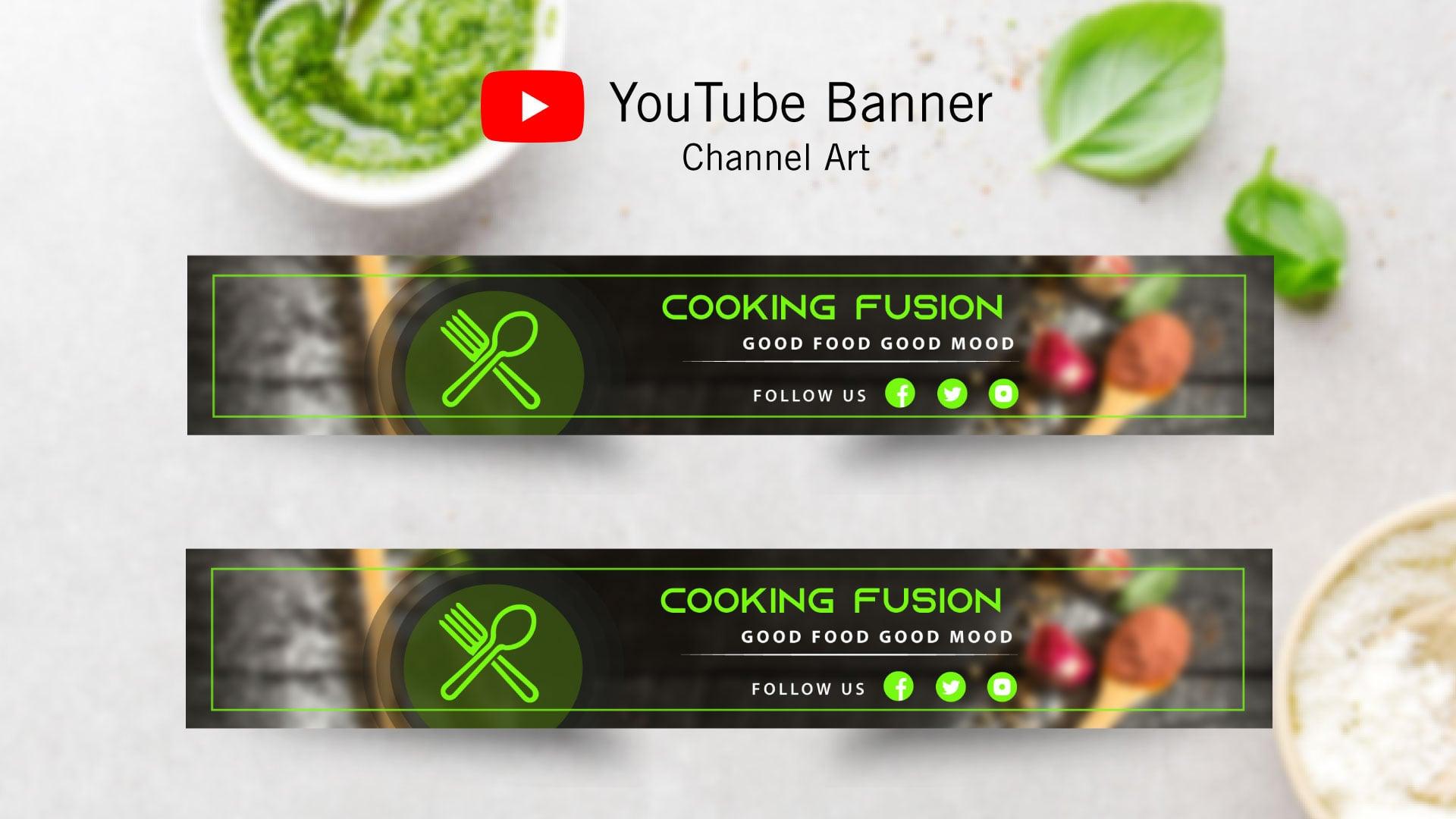 I'll create eye catchy youtube banner within 24 hour