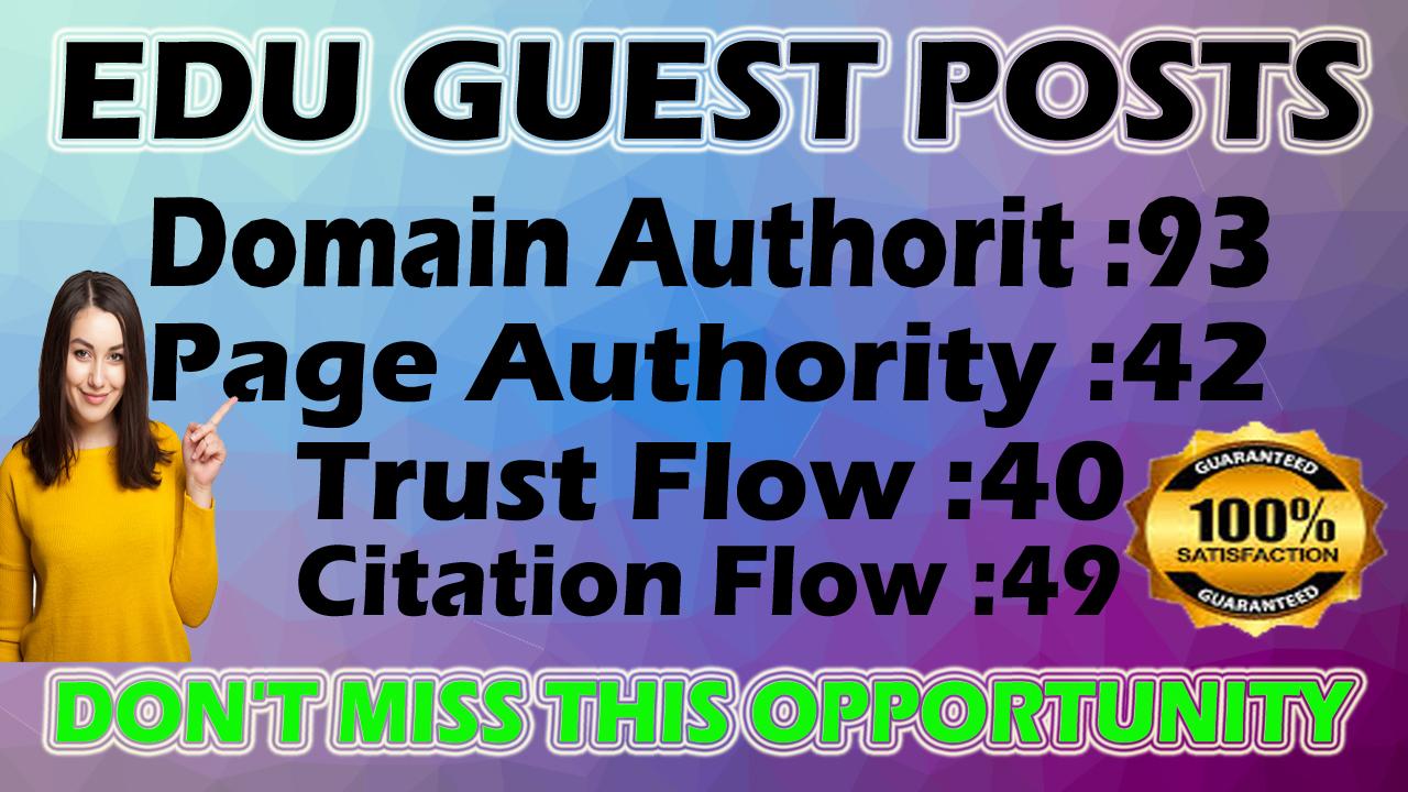 Write And Publish Dofollow EDU GUEST POSTS ON DA93