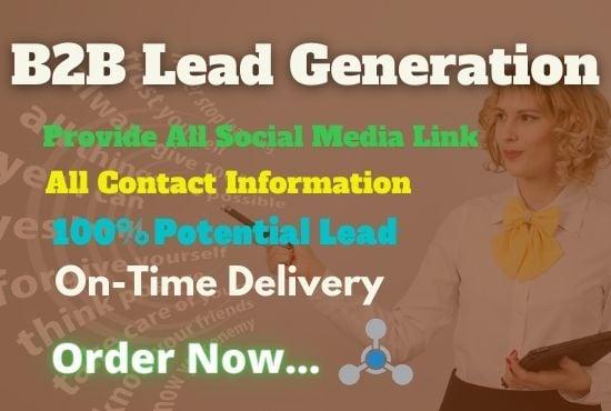 I will provide potential B2B Lead Generation and Email Listing