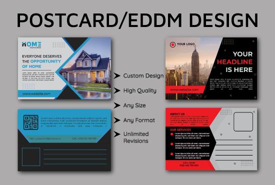 I will do amazing promotional postcard or eddm design