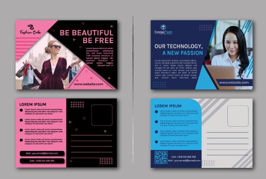 I will do amazing promotional postcard or eddm design