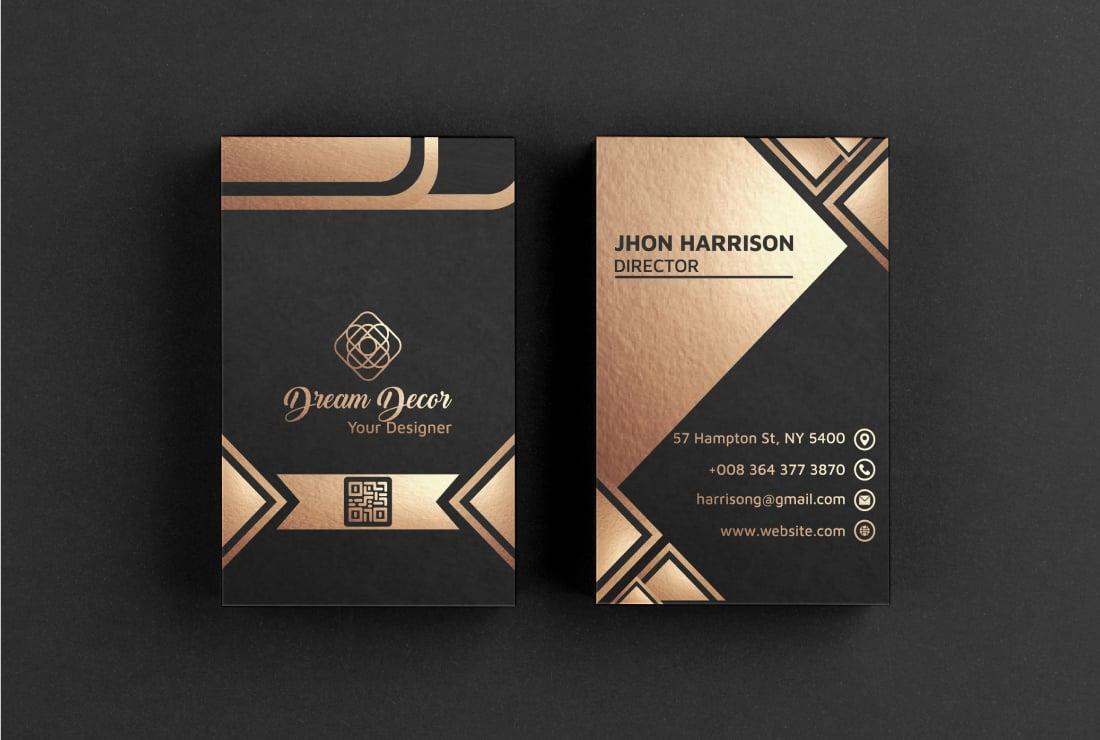 I will design luxury, professional business card