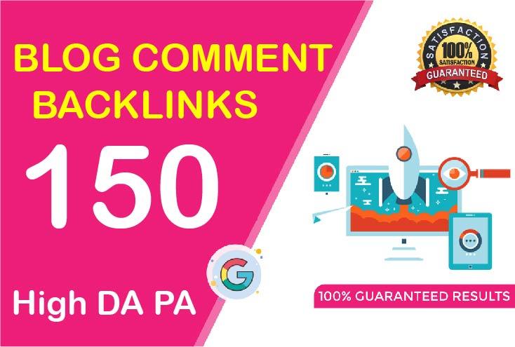 i will create 150 blog comment high da pa backlinks