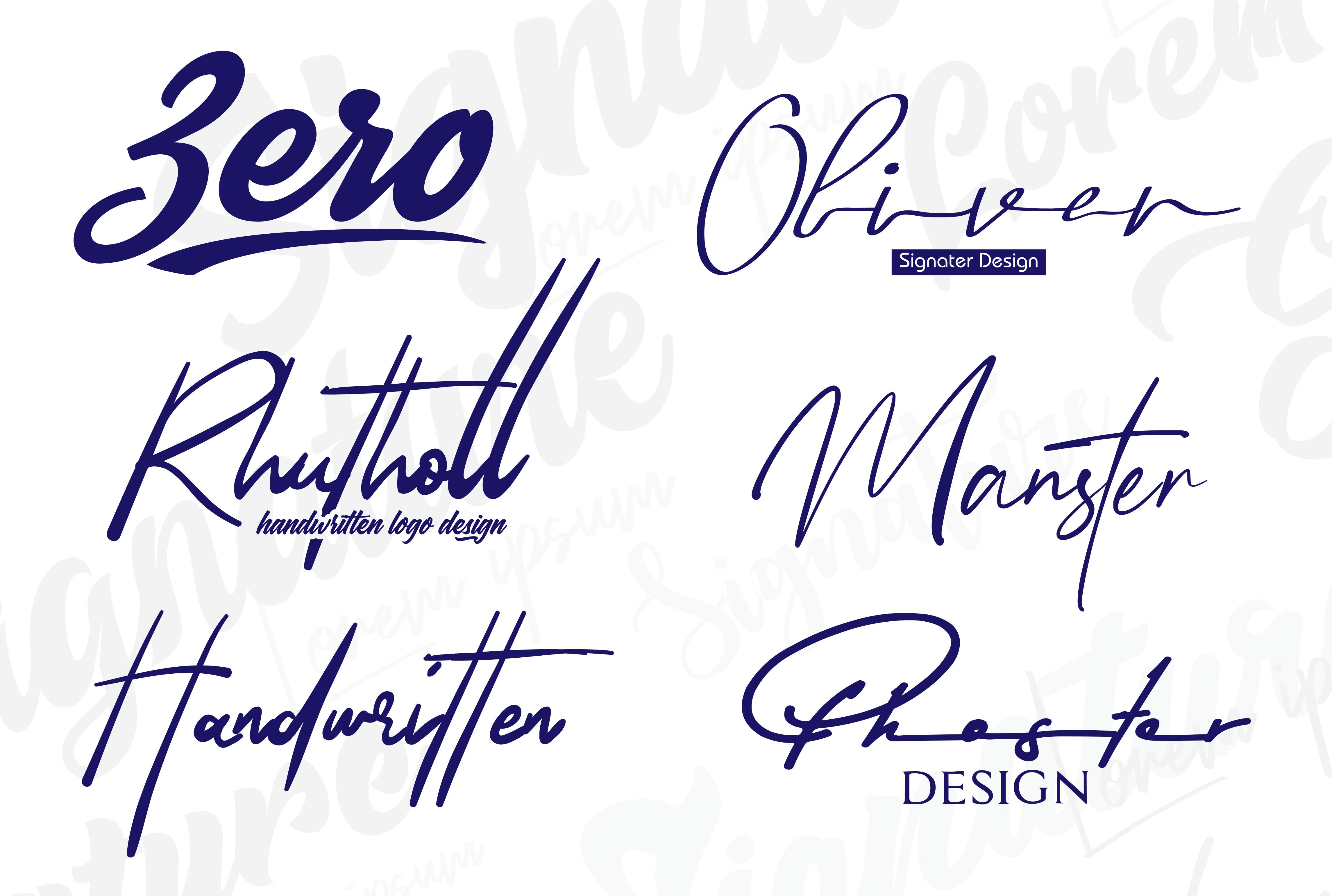 I will create a custom scripted handwritten signature logo design