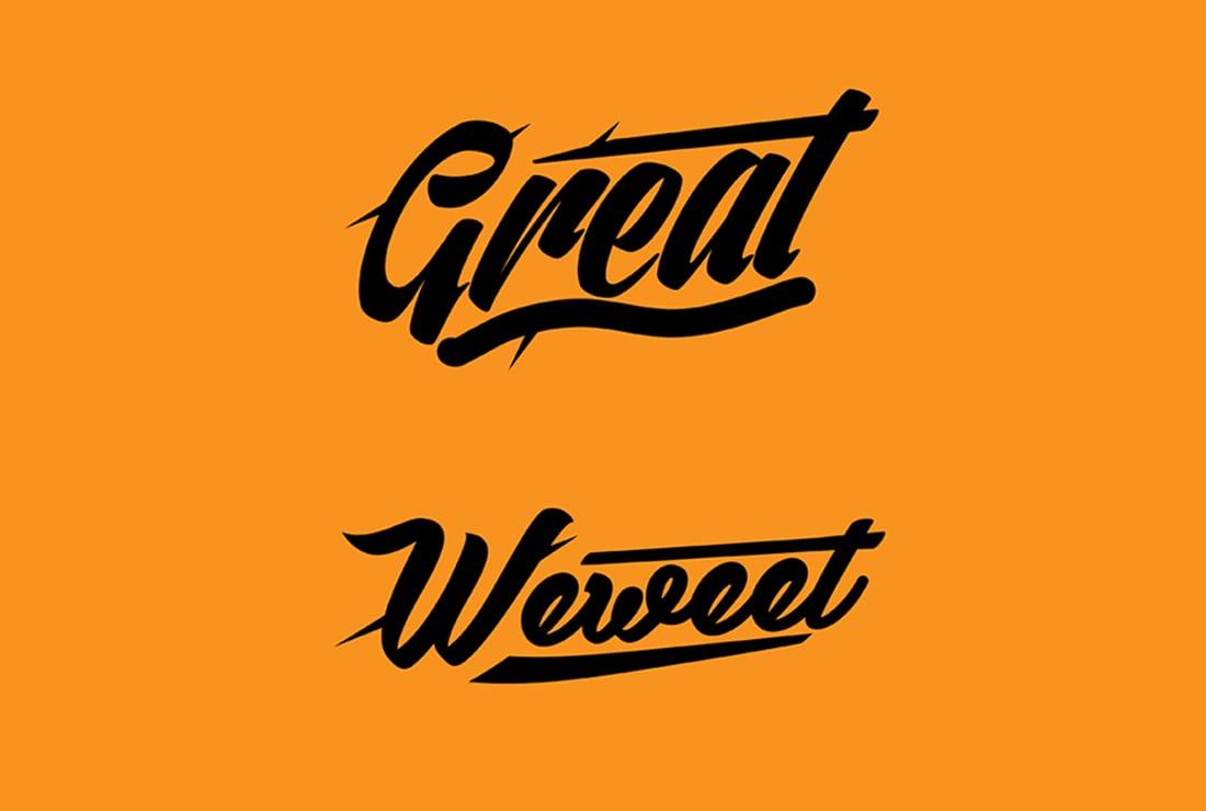 I will create hand lettering and handwritten typography logo design