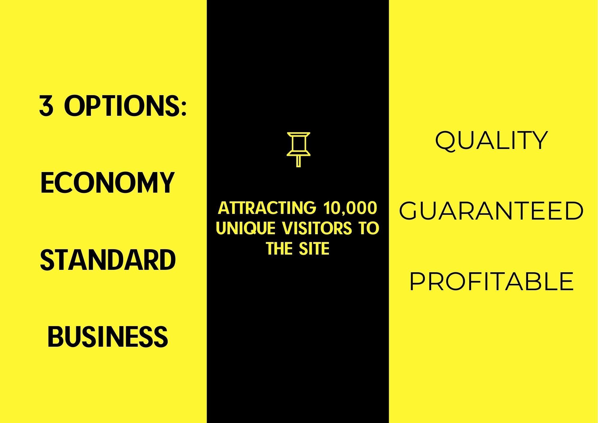 I will attract 10,000 unique visitors to the site