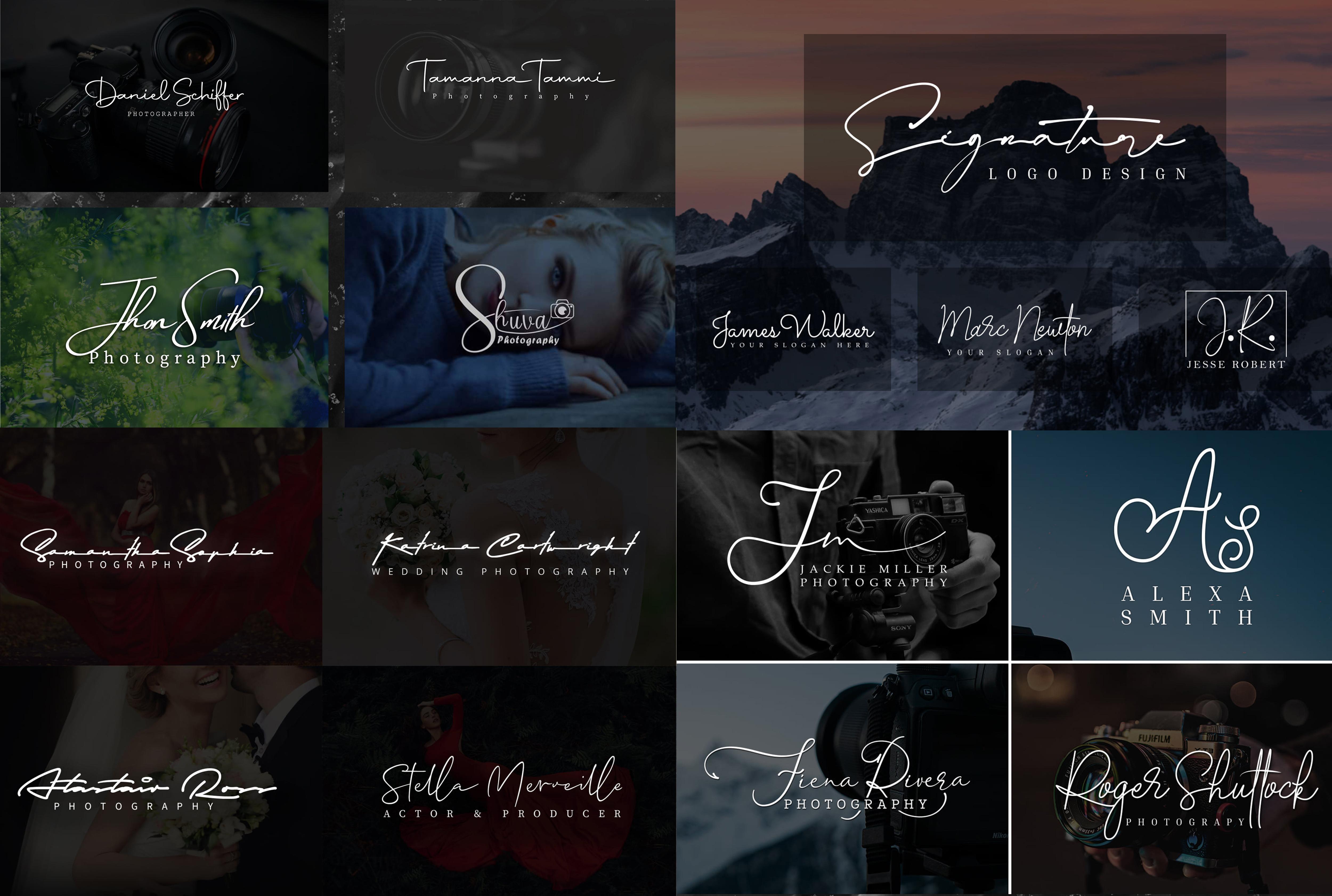 I will create a minimalistic signature logo